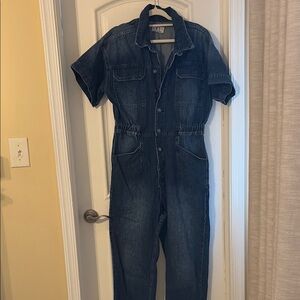 We The Free Dark Denim Jumpsuit
